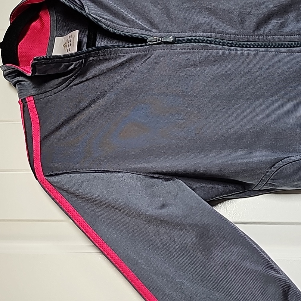 Adidas M grey/pink tracksuit style jacket - Picture 6 of 11